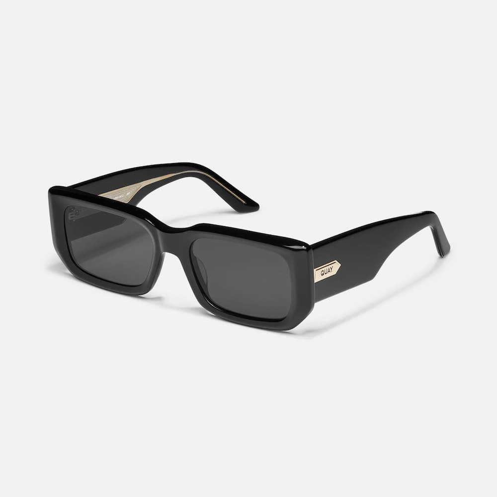 Quay Tell Me More Black Frame Smoke Lens Side