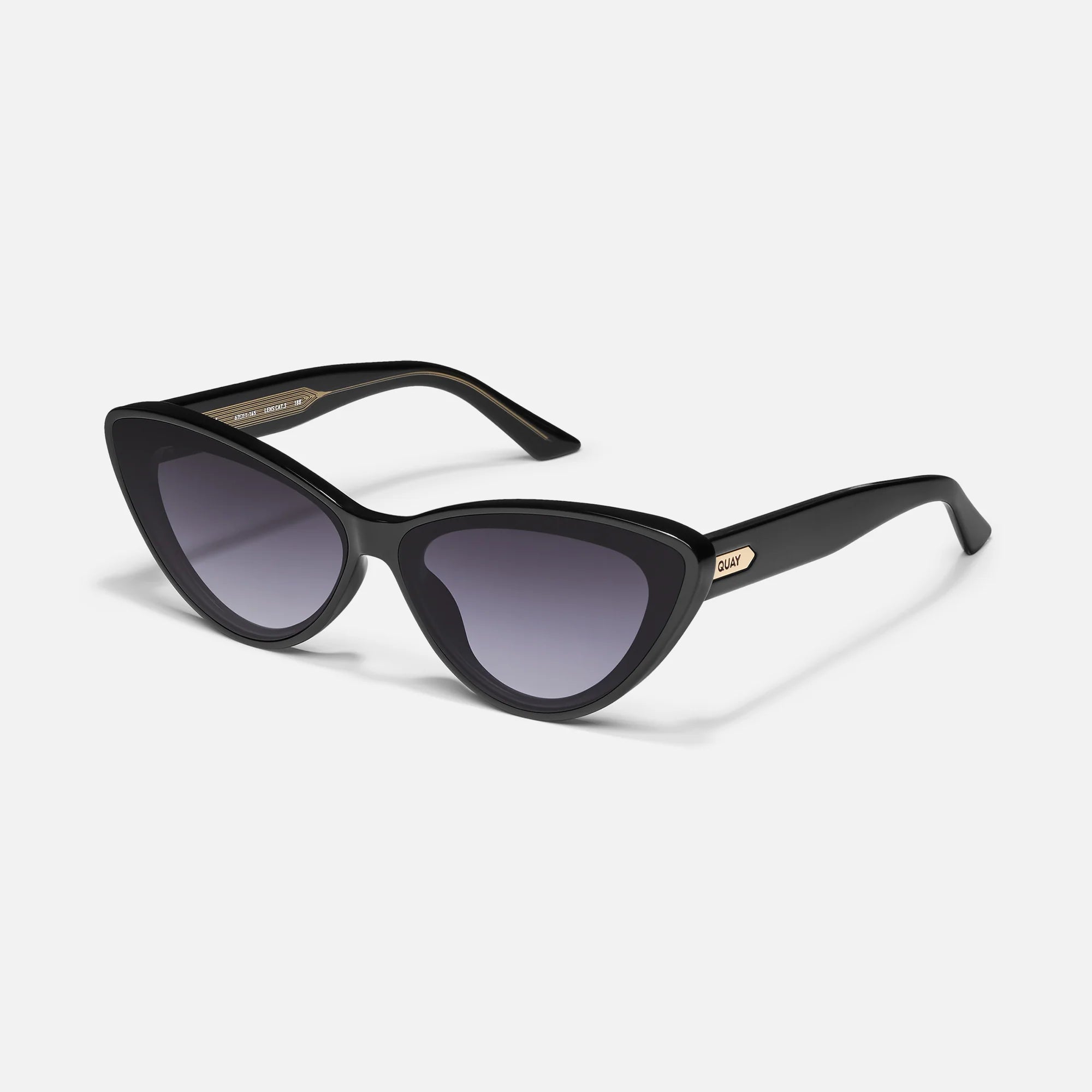 Quay Tempted Black Frame Smoke Lens Side