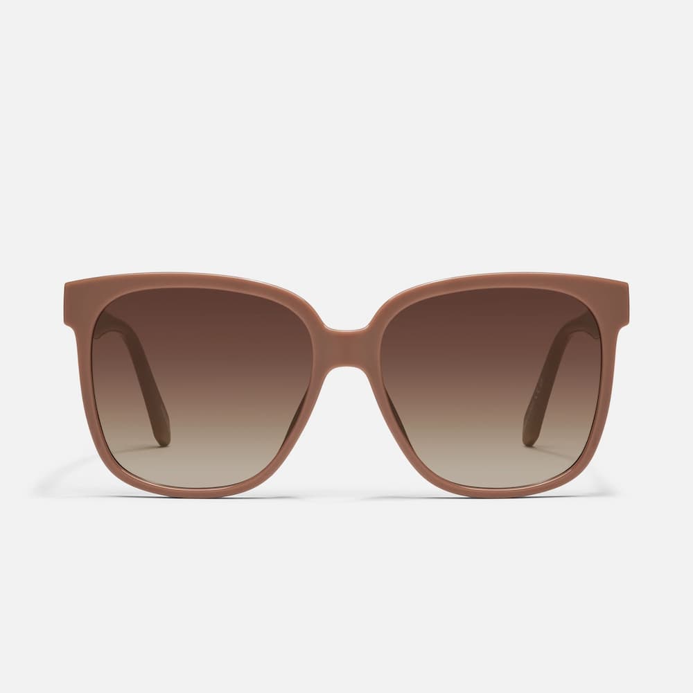 Quay Wide Awake Oat Brown Lens Side