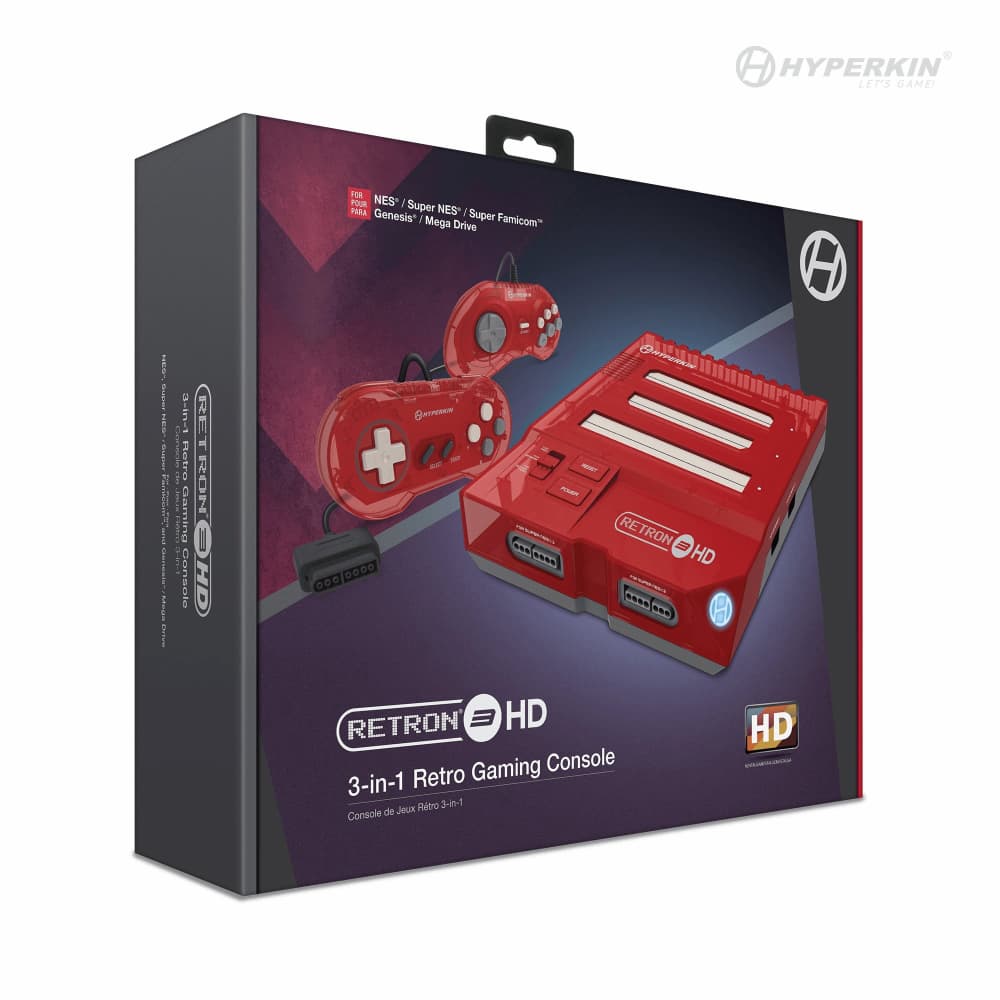 RetroN 3 HD 3 in 1 Retro Gaming Console Jasper Red Box