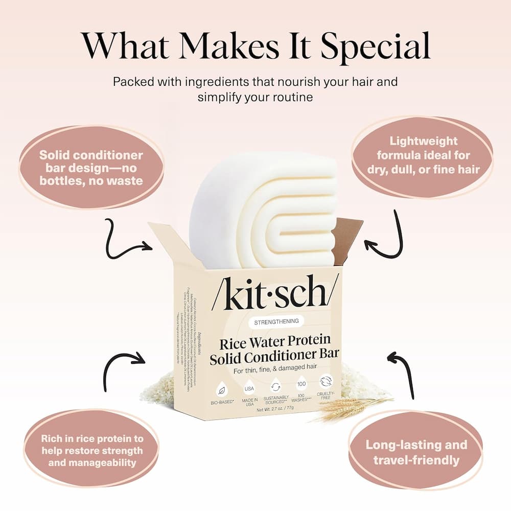 Rice Water Conditioner Bar for Hair Growth Key Features