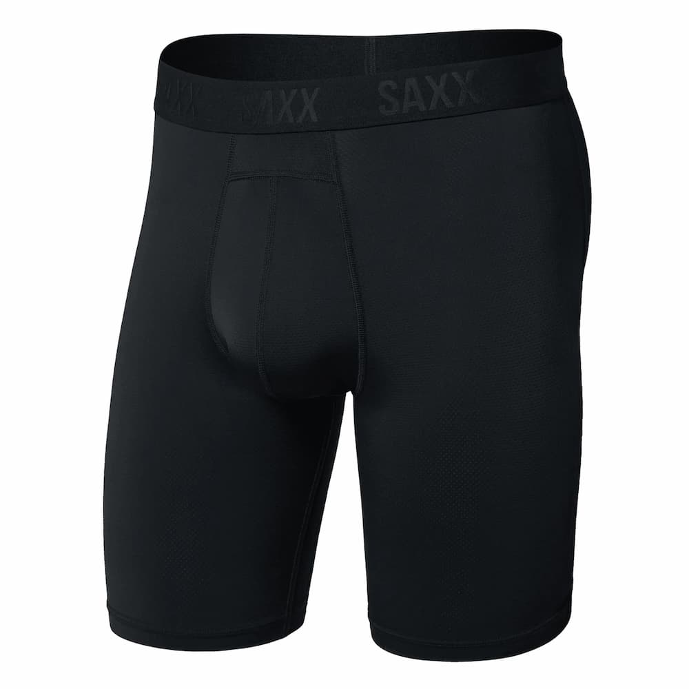 SAXX Smooth Flex Light Compression Long Boxer Brief Black Front