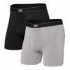 Saxx Daytripper Cotton Boxer Black Grey Heather 2Pack