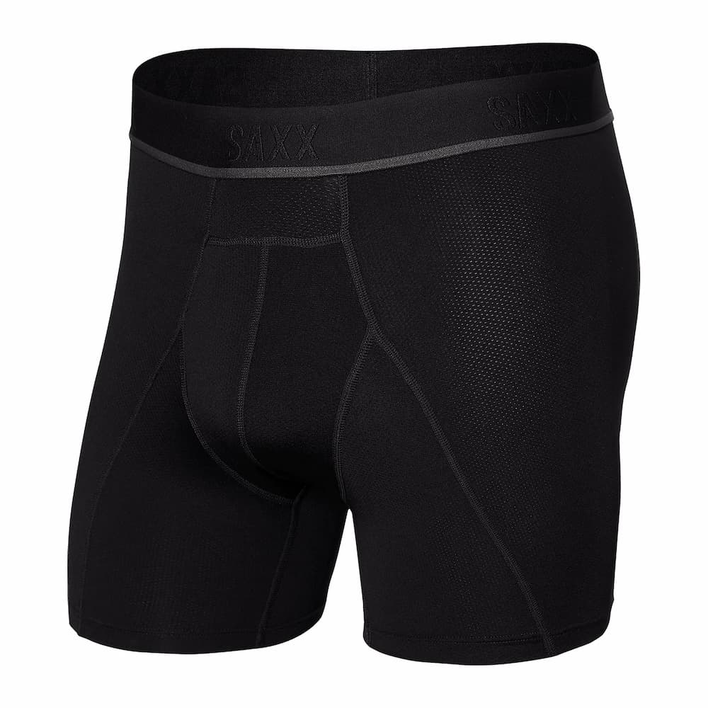 Saxx Kinetic Light Compression Mesh Boxer Brief Black Front