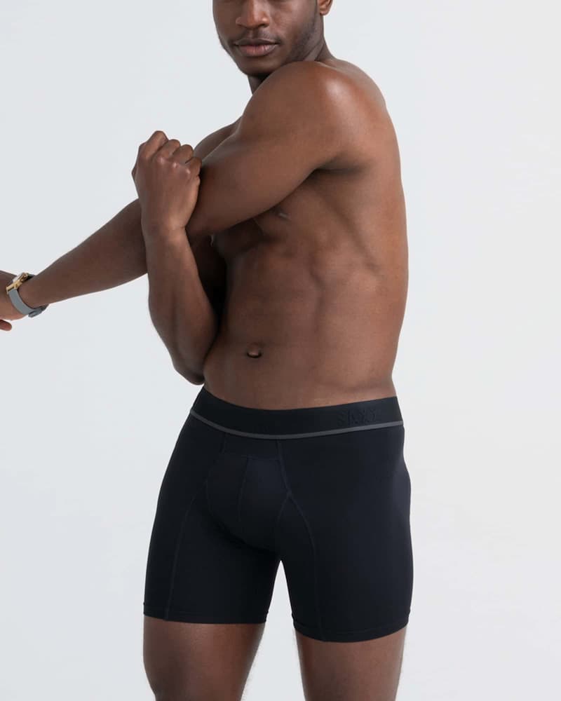 Saxx Kinetic Light Compression Mesh Boxer Brief Black Model
