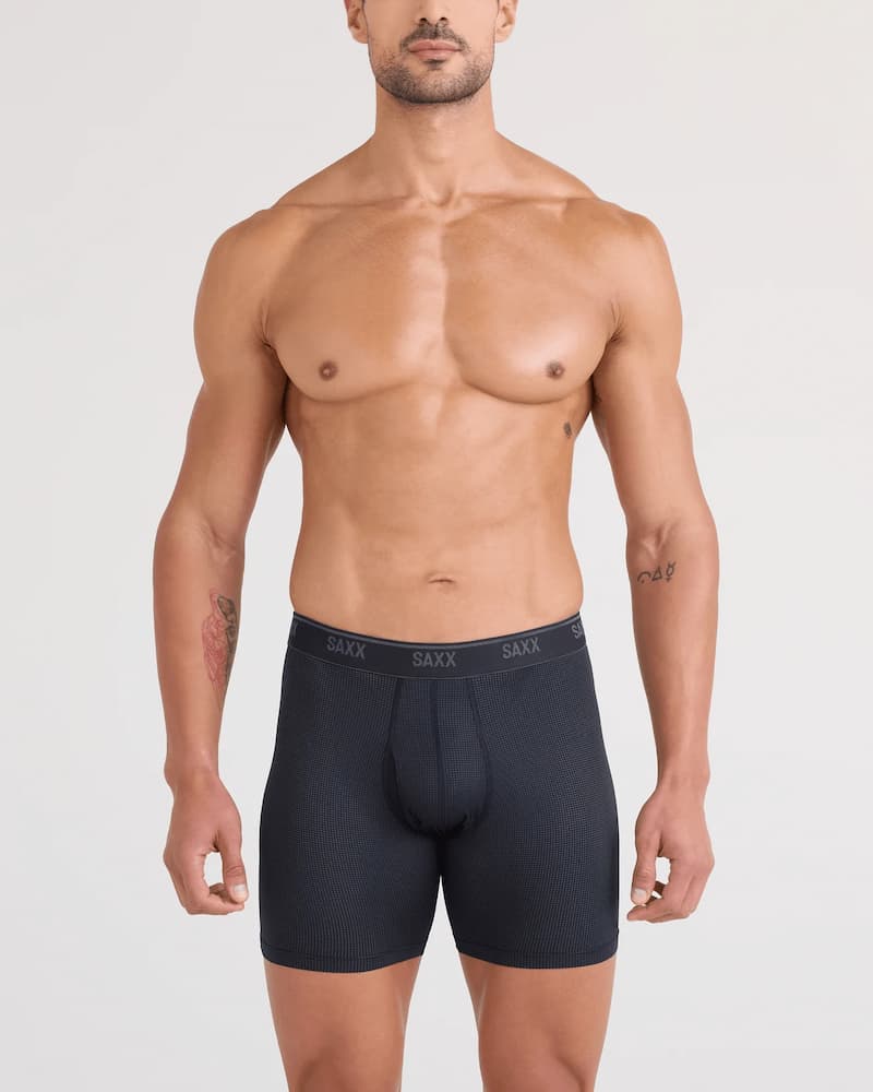 Saxx Quest Quick DryMesh Boxer Brief Black