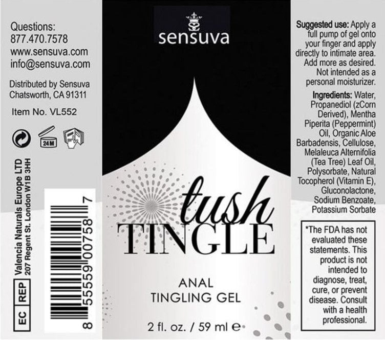Sensuva Tush Tingle • Anal Stimulation Gel