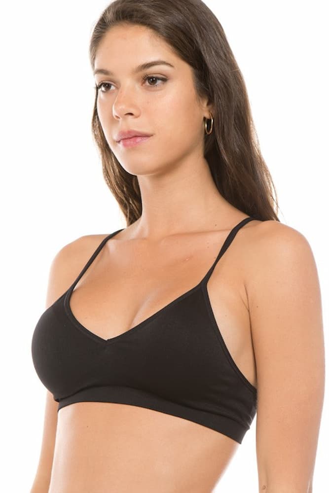 Seamless Bra Black Model View