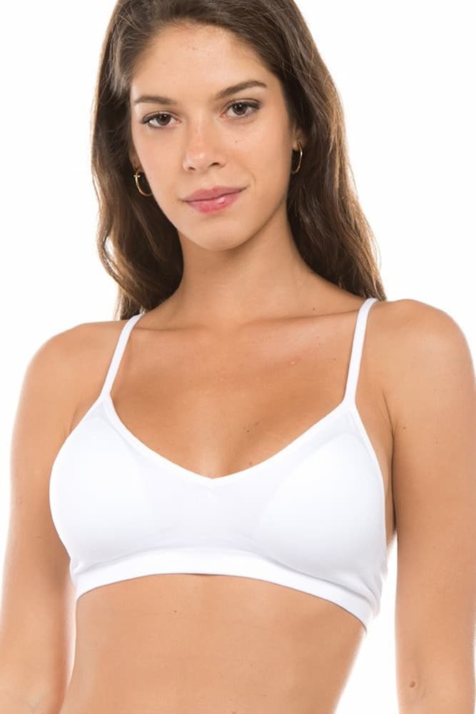 Seamless Bra Black White Model View