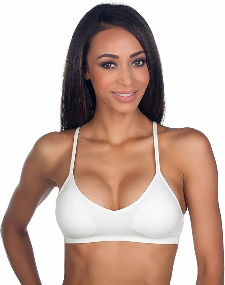 Seamless Bra White Front