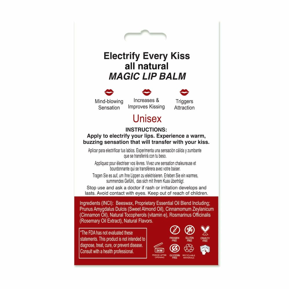 Sensuva Buzzing Lip Balm Cherry Ingredients