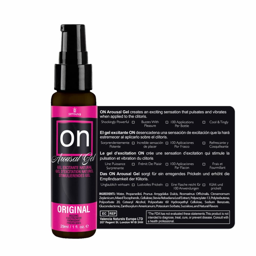 Sensuva On Arousal Gel Original 1oz Back