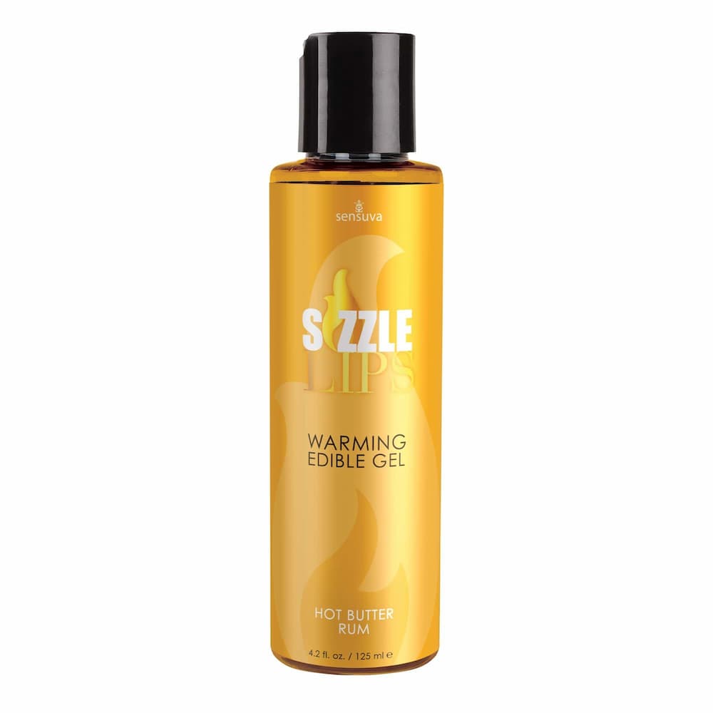 Sensuva Sizzle Lips Warming Edible Gel Hot Butter Rum 4.2oz