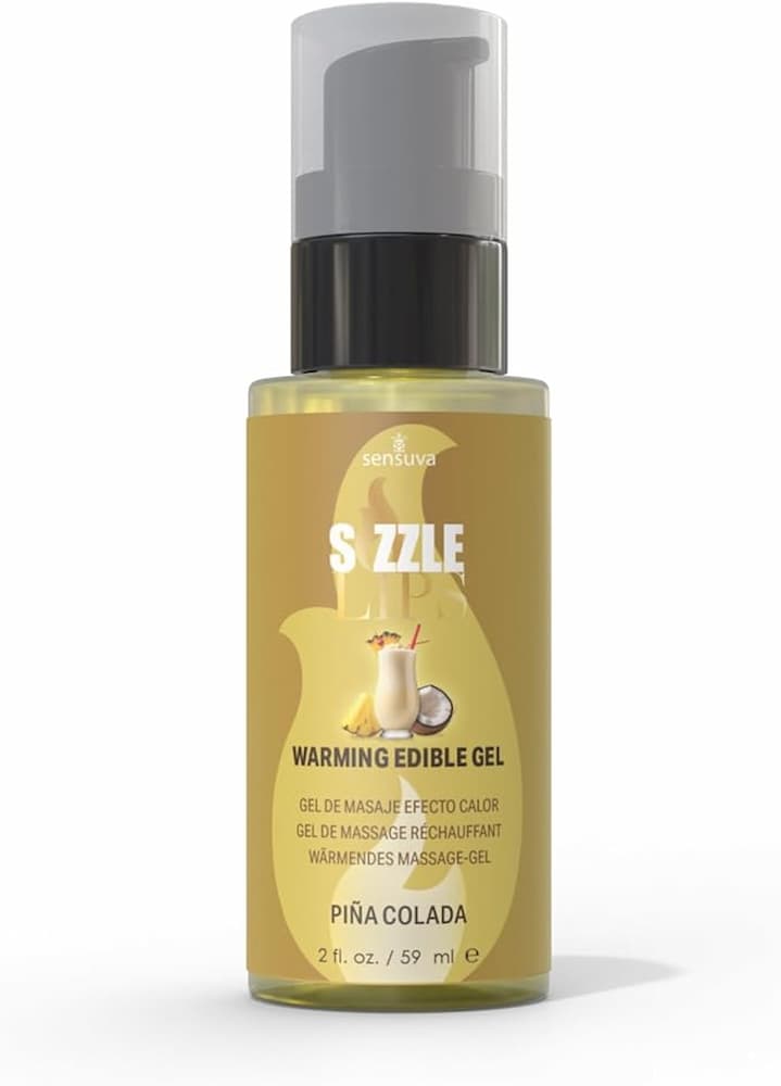 Sensuva Sizzle Lips Warming Edible Gel Pina Colada 2oz