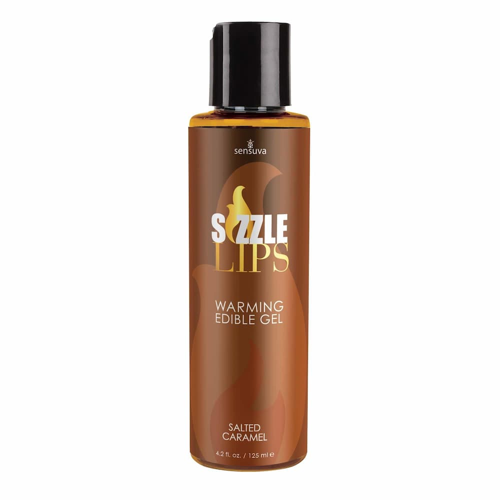Sensuva Sizzle Lips Warming Edible Gel Salted Caramel 4.2oz