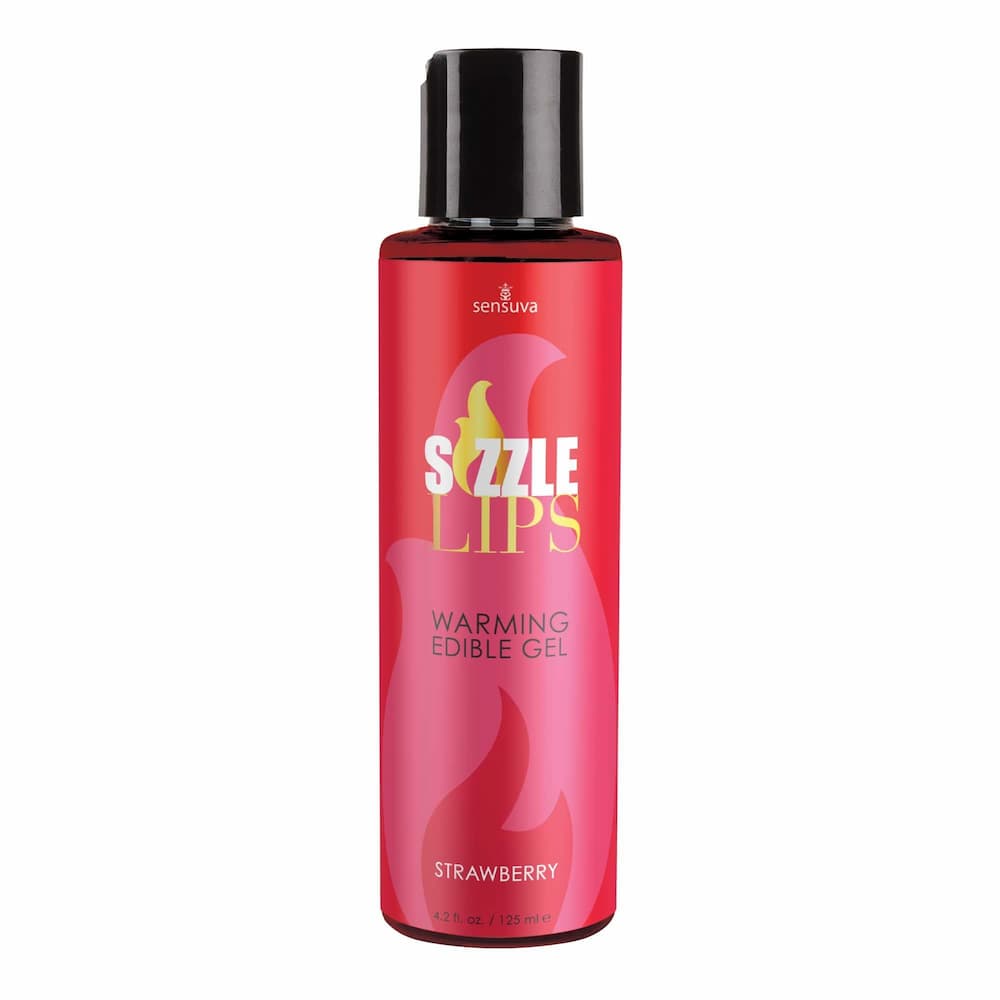 Sensuva Sizzle Lips Warming Edible Gel Strawbery 4.2oz