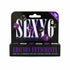 Two Sexy 6 Dice showing playful relationship challenges, novelty dice game for adults