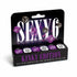 Sexy 6 Dice game packaging and dice set, adult party game for couples and lovers