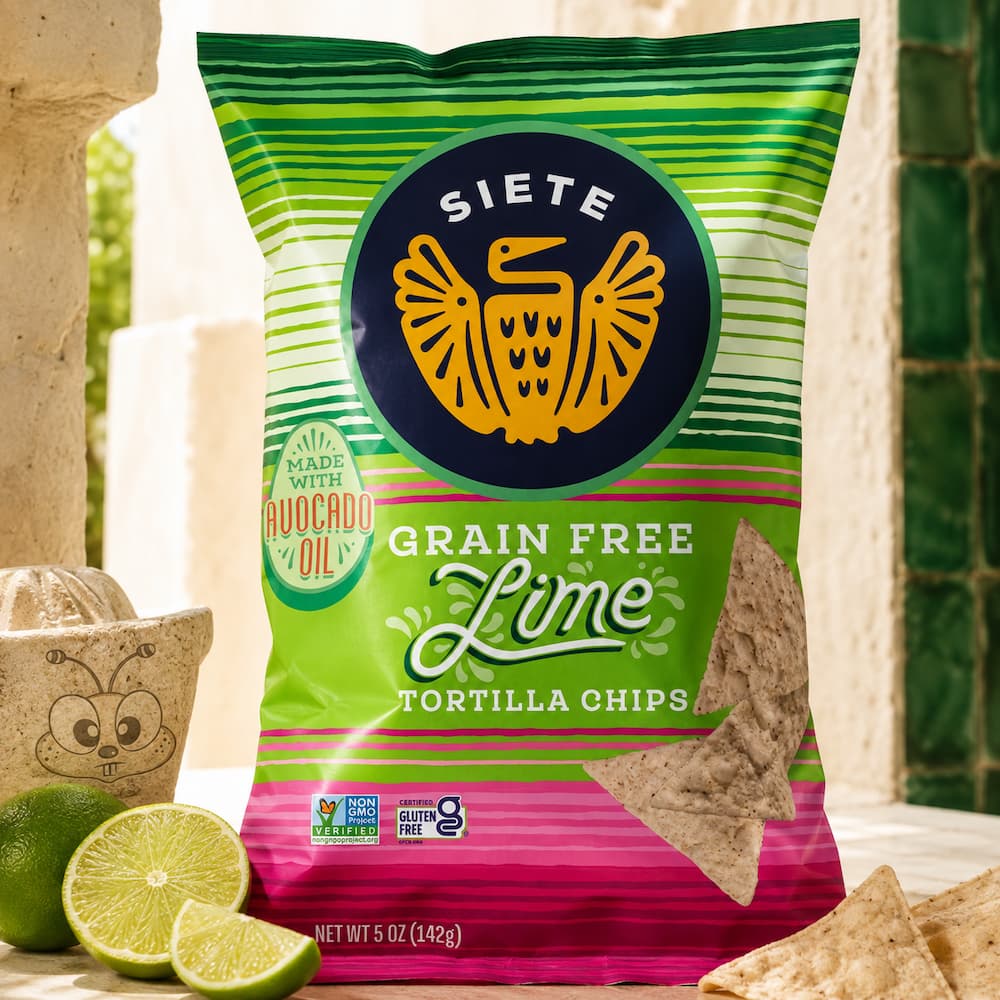 Siete Grain Free Tortilla Chips Lime