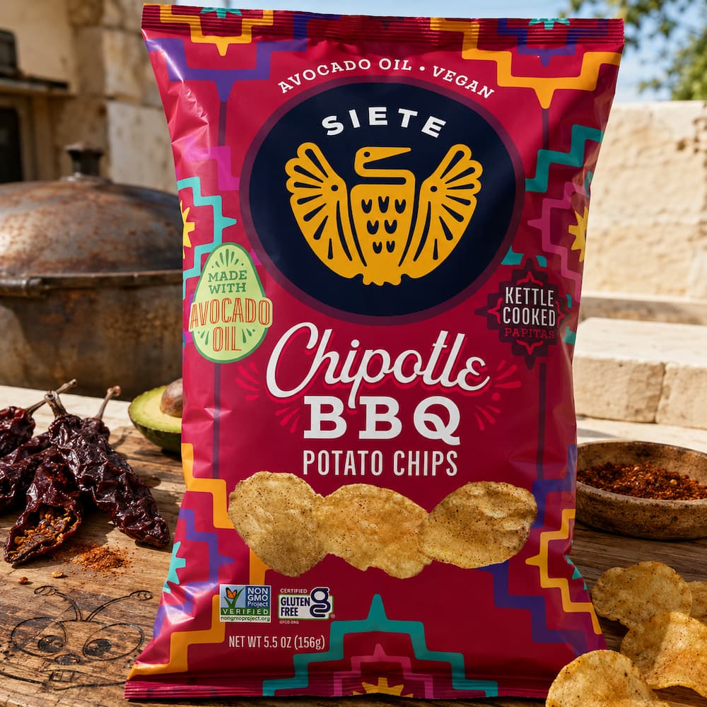 Siete Kettle Cooked Potato Chips Chipotle BBQ