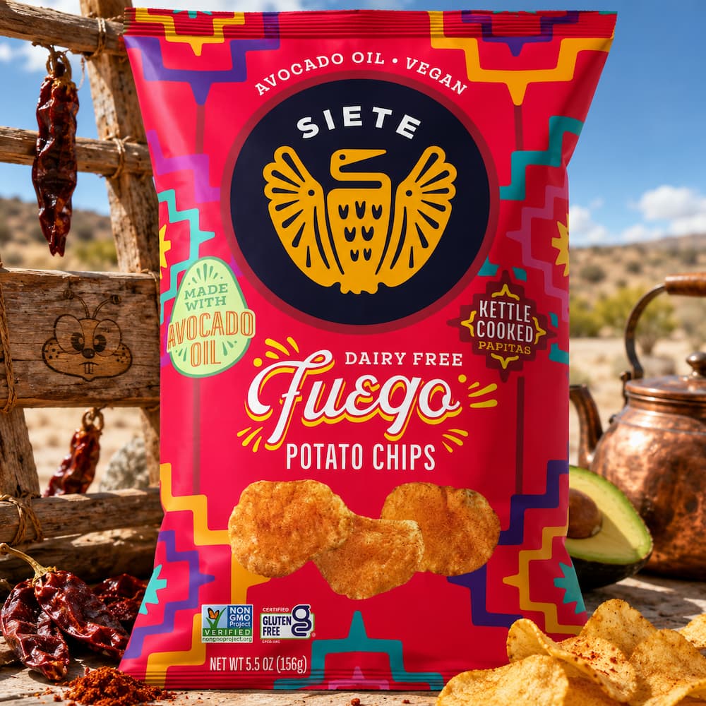 Siete Kettle Cooked Potato Chips Sea Salt Fuego