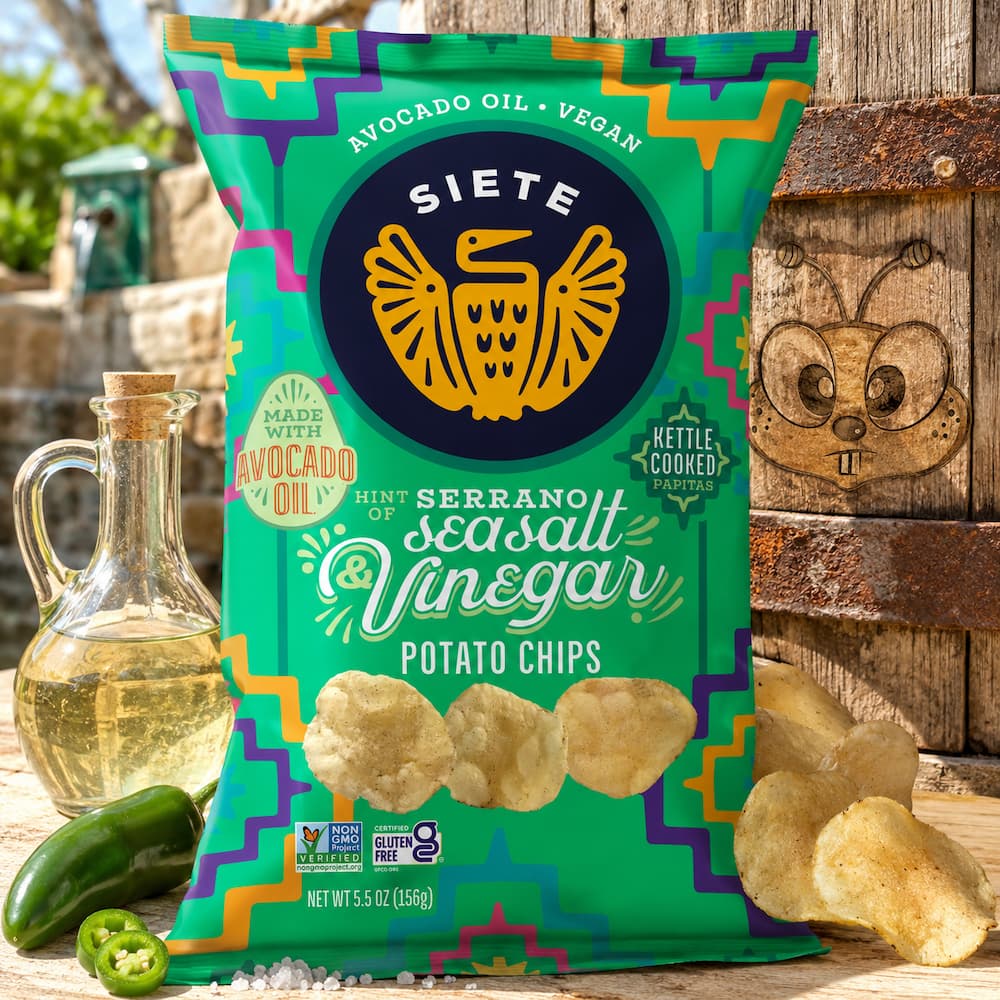 Siete Kettle Cooked Potato Chips Sea Salt Vinegar
