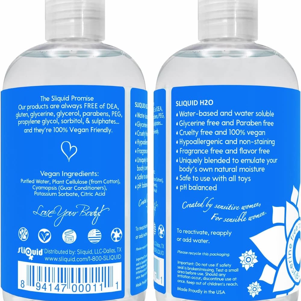 Sliquid H2O 8.5oz Ingredients