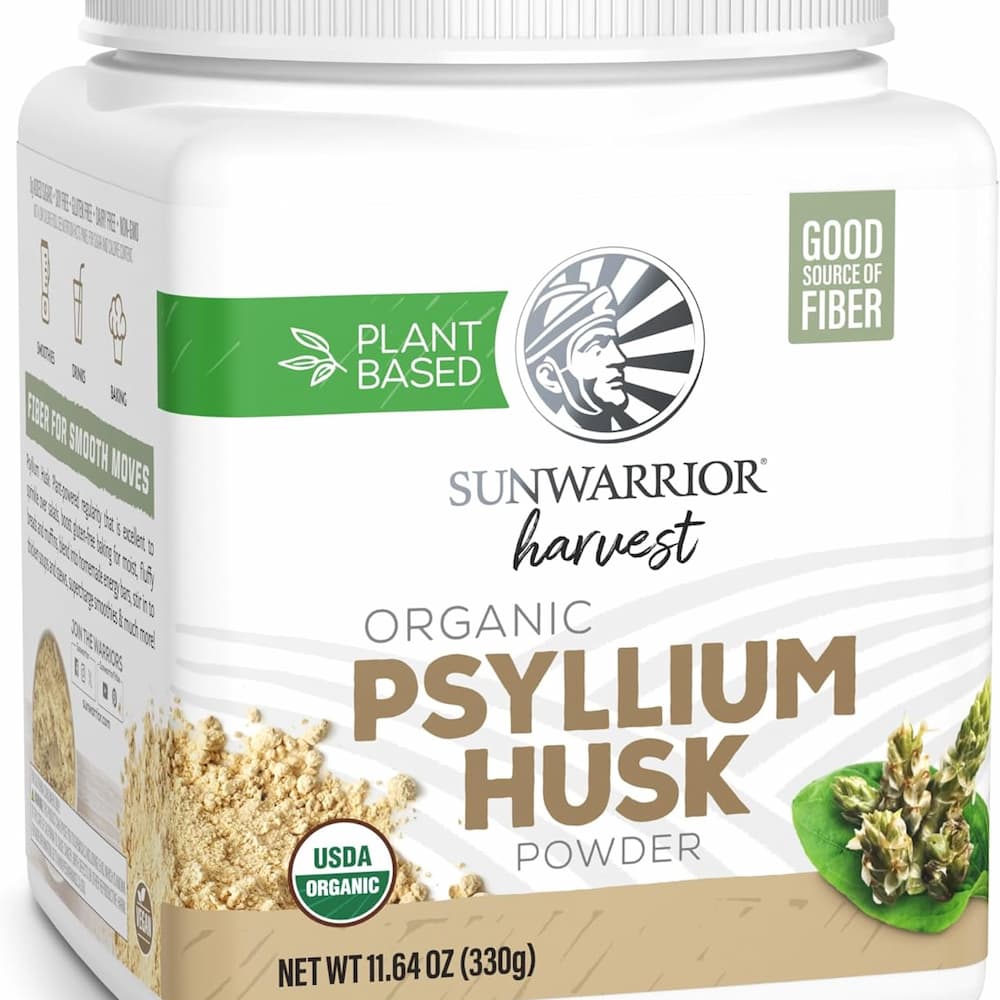 SunWarrior Organic Psyllium Husk Powder Container