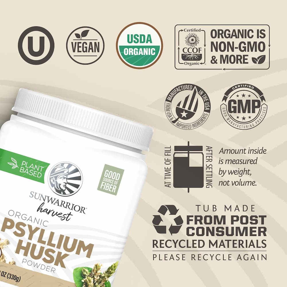 SunWarrior Organic Psyllium Husk Powder Features