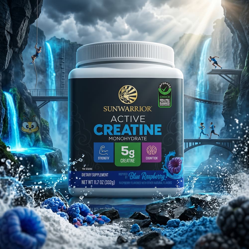 Sunwarrior Creatine Blue Raspberry 300g