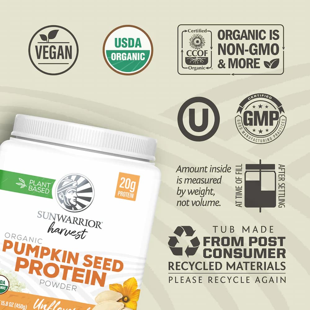 Sunwarrior Pumpkin Protein Powder Features