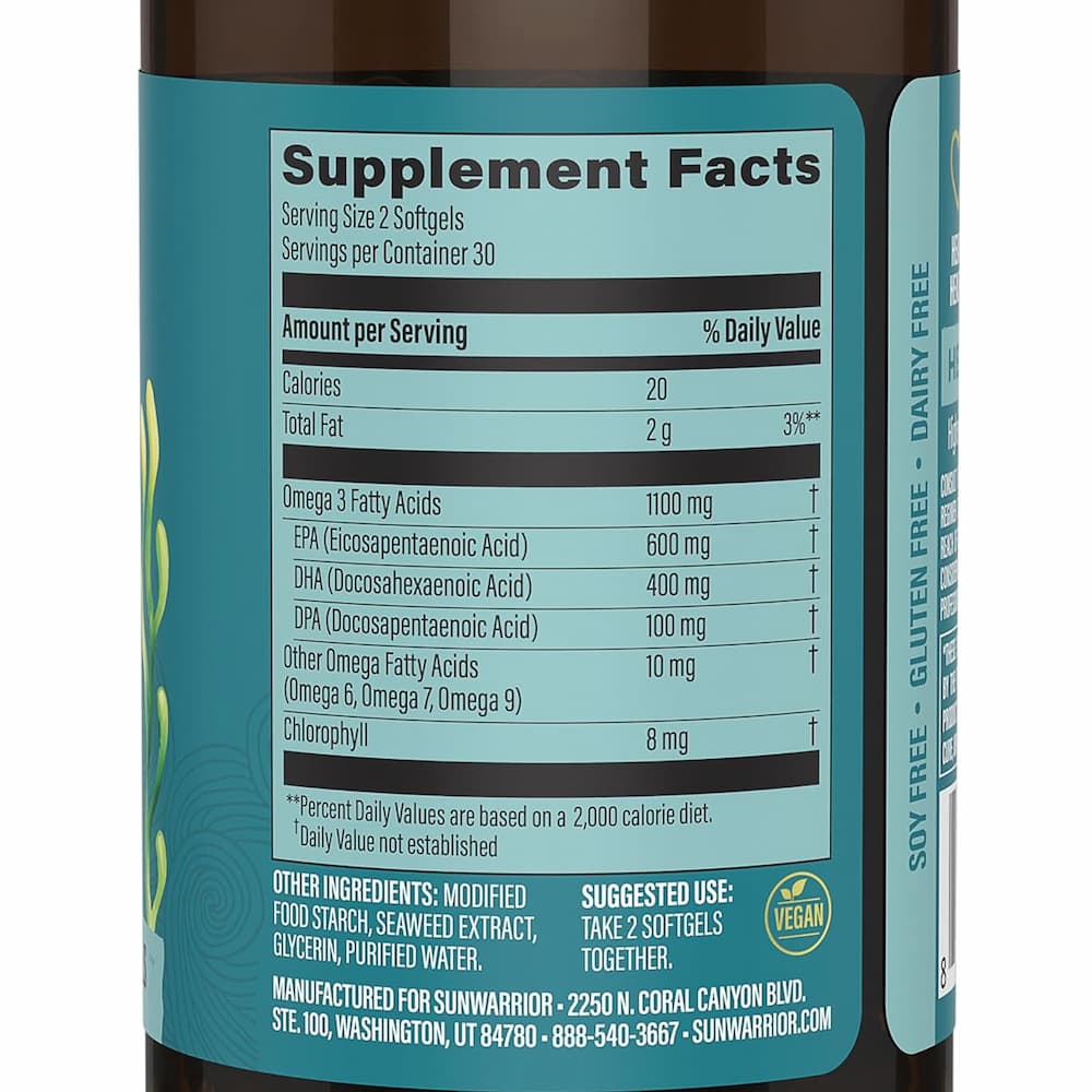 Sunwarrior Simply Vegan Omega Ingredient Closeup