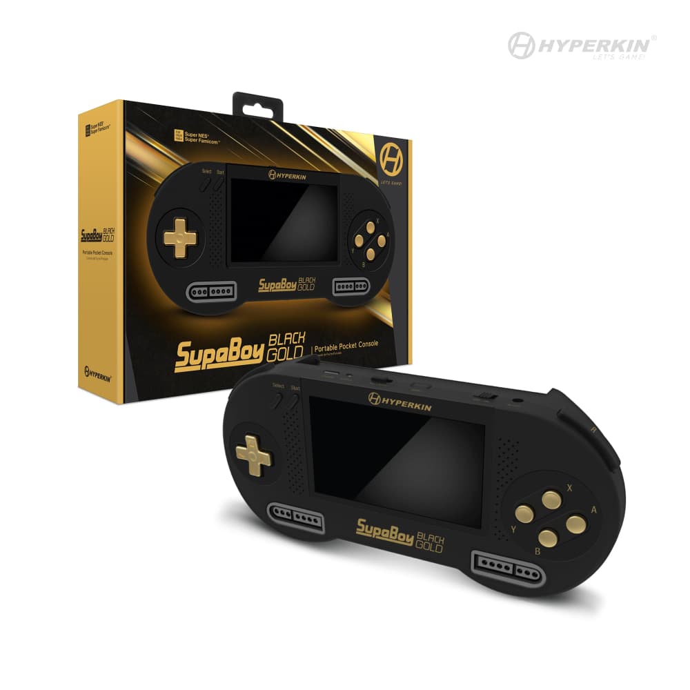 SupaBoy Portable Pocket Console Black Gold Box