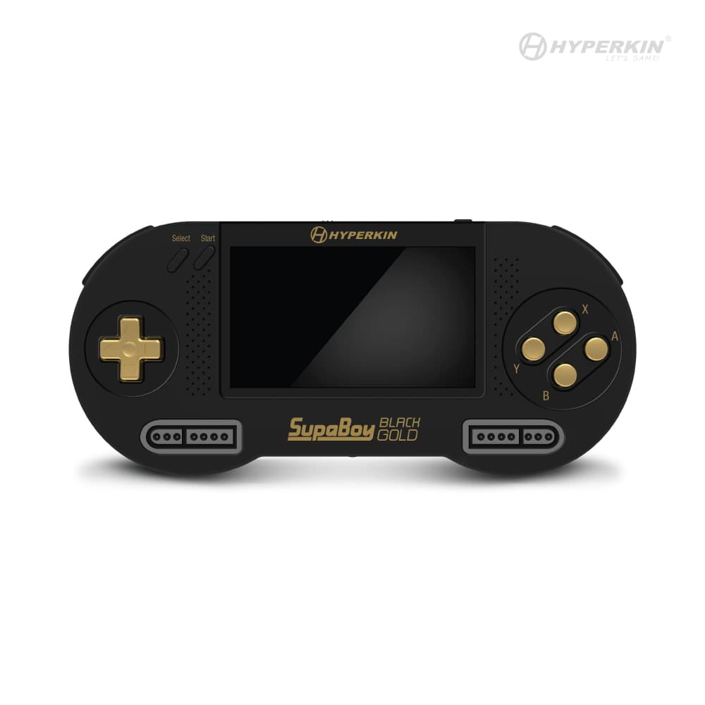 SupaBoy Portable Pocket Console Black Gold Front