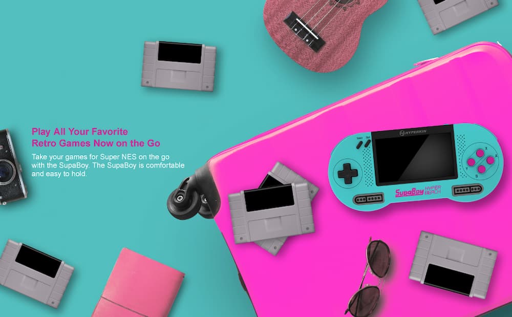 SupaBoy Portable Pocket Console Hyper Beach Banner