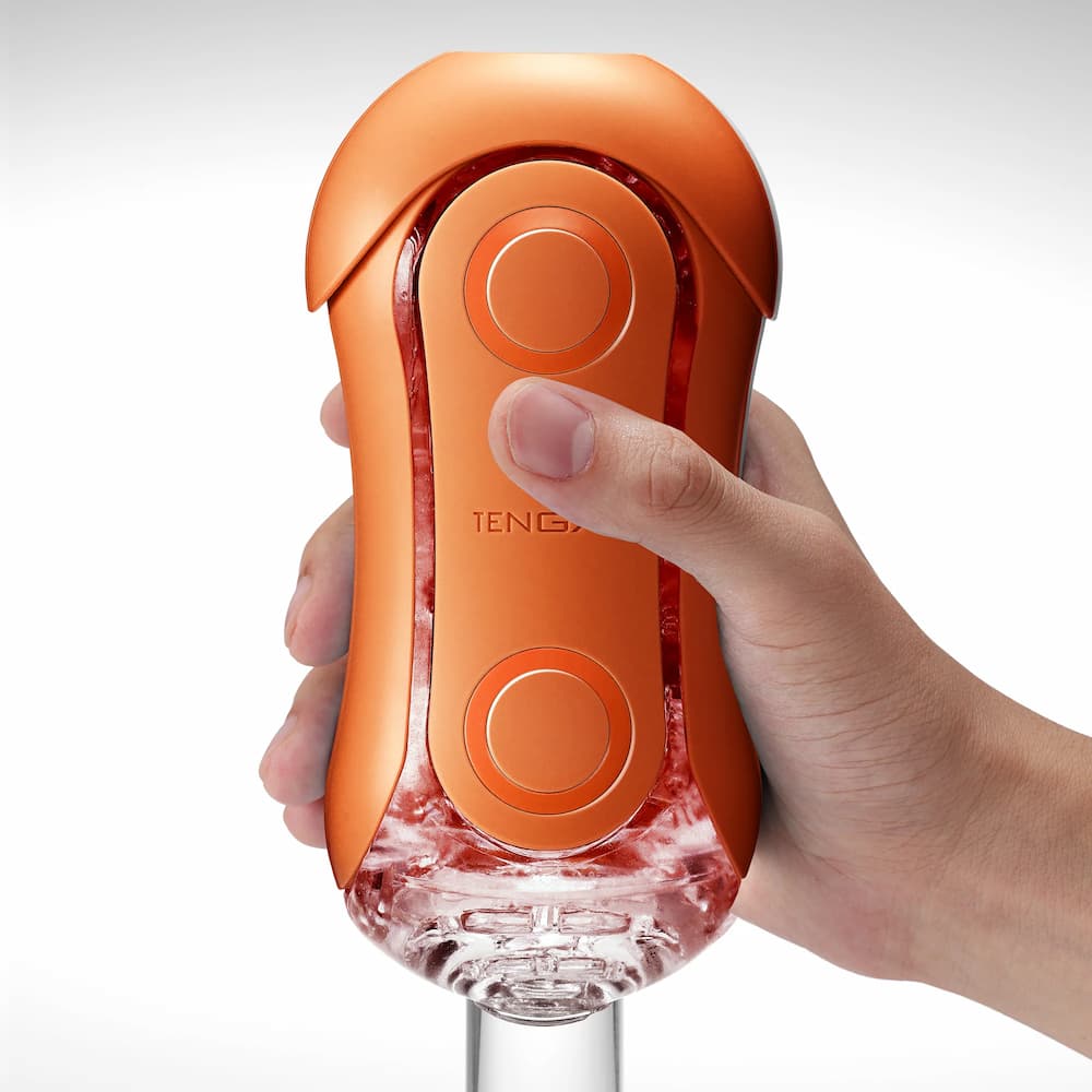 TENGA Flip Orb Sunset Orange Demonstration