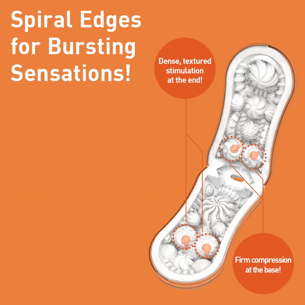 TENGA Flip Orb Sunset Orange Features