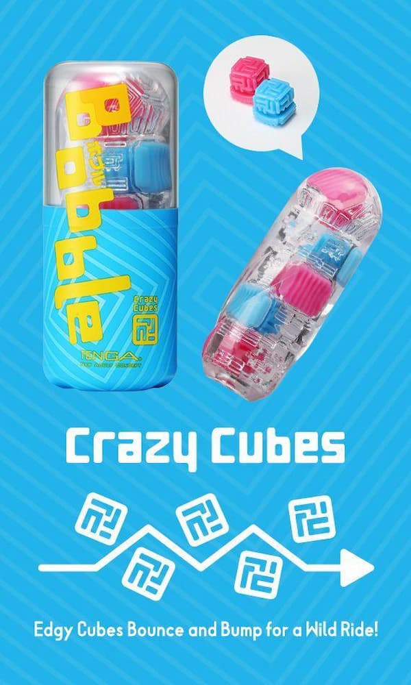Tenga Bobble Crazy Cubes Features