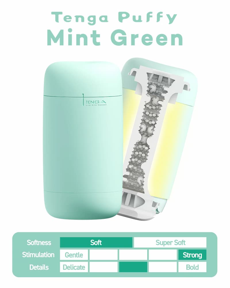 Tenga Puffy Mint Green Details