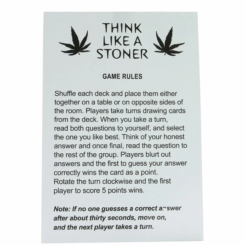 Think Like A Stoner Game Rules
