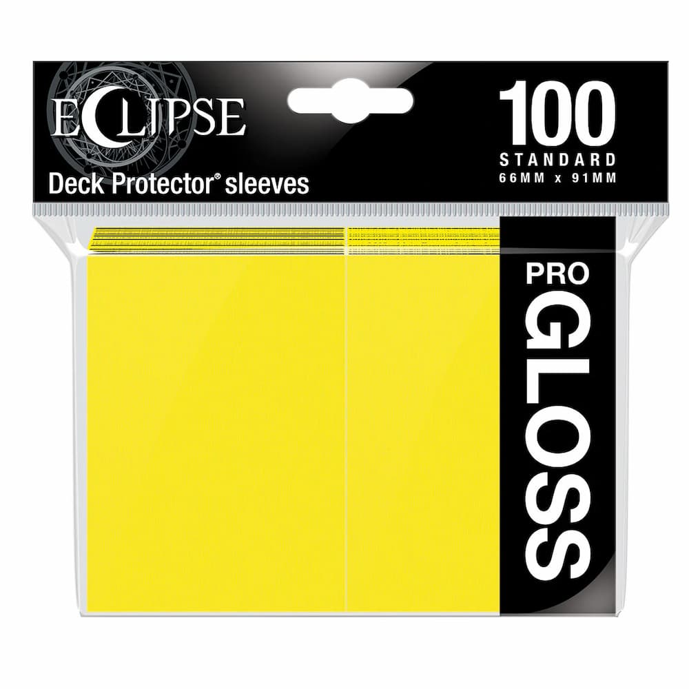 Ultra Pro Eclipse Gloss Lemon Yellow Standard Sleeves 100 Count