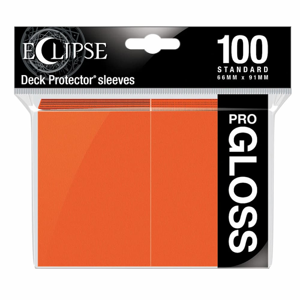 Ultra Pro Eclipse Gloss Pumpkin Orange Standard Sleeves 100 Count