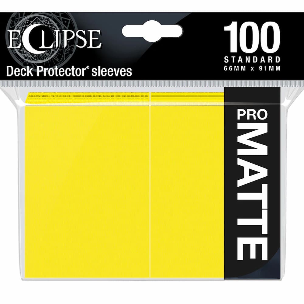 Ultra Pro Eclipse Matte Lemon Yellow Standard Sleeves 100 Count
