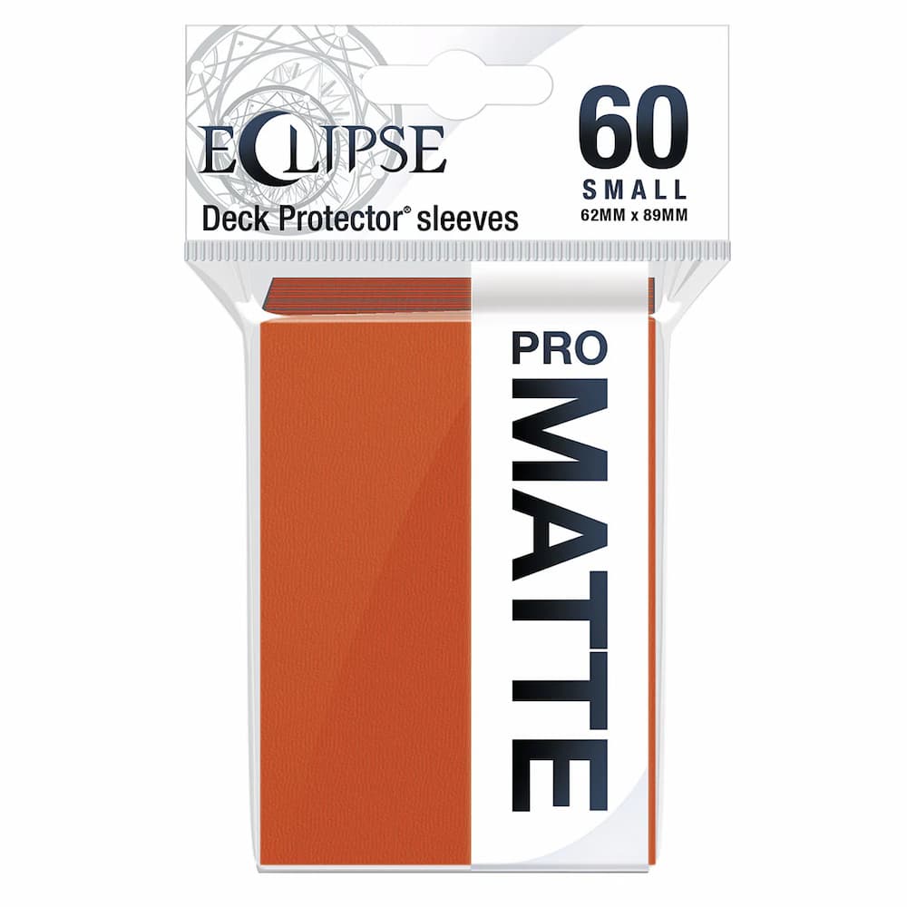 Ultra Pro Eclipse Matte Pumpkin Orange Small Sleeves 60 Count