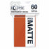 Ultra Pro Eclipse Matte Pumpkin Orange Small Sleeves 60 Count