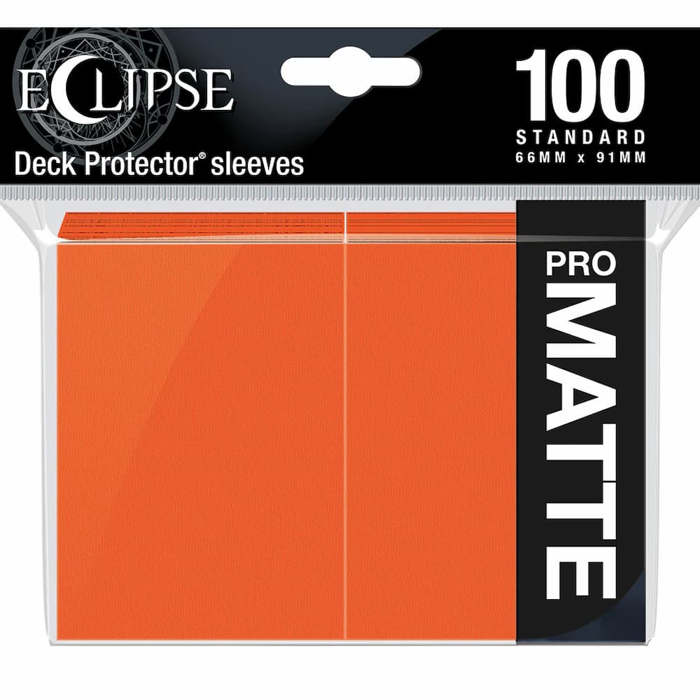 Ultra Pro Eclipse Matte Pumpkin Orange Standard Sleeves 100 Count
