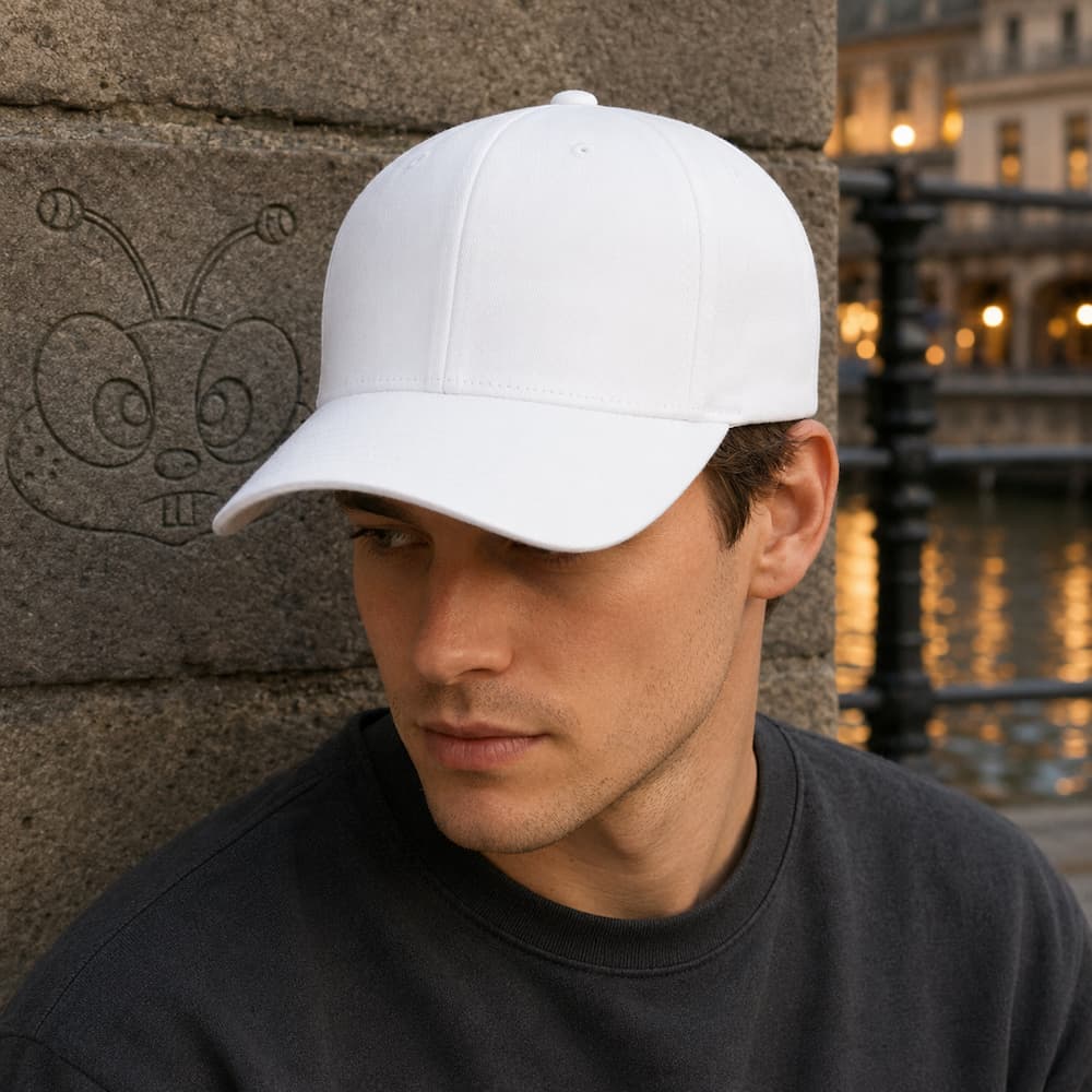 V-Flexfit Cotton Twill Cap White