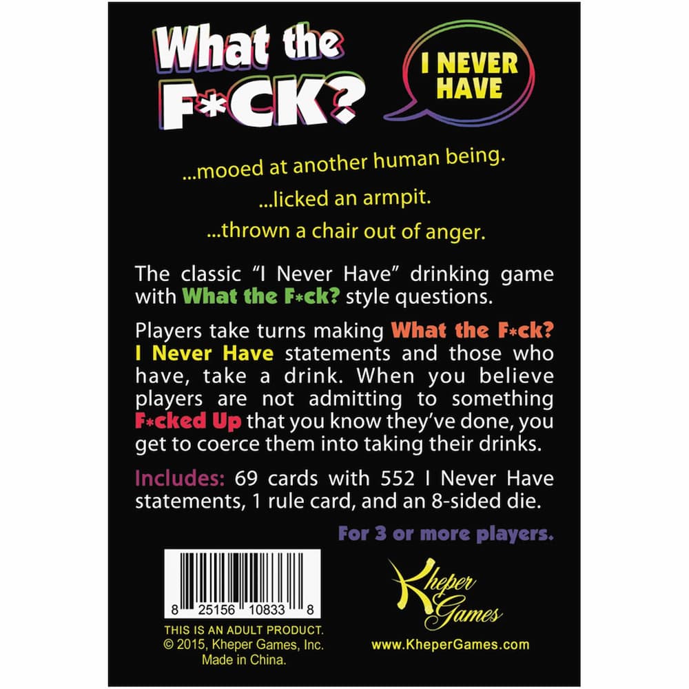 What the fck I never Have Player Rules