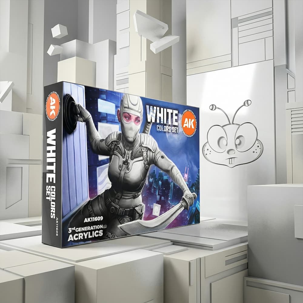 White Color Set 3d Paints