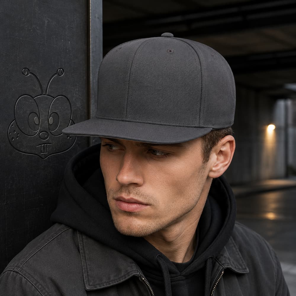 YP Classics Premium Snapback Cap Dark Grey Front